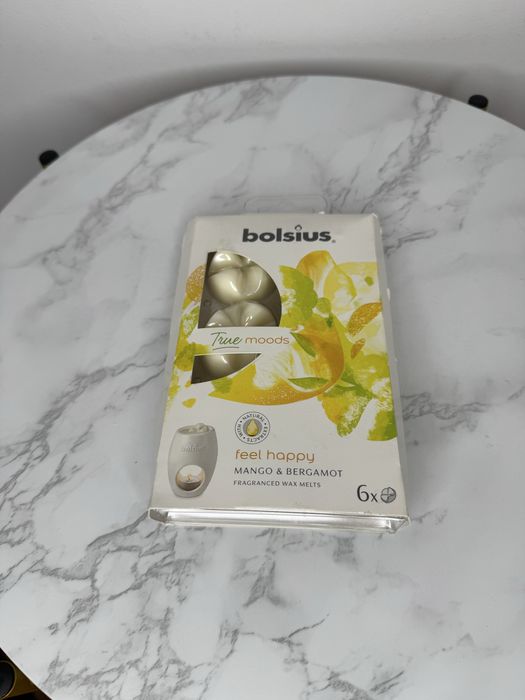 Nowy Wosk Zapachowy do Kominka Bolsius Mango i Bergamotka Terapia