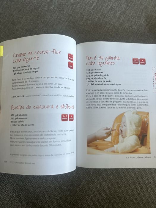 2 Livros receitas a partir dos 4 meses