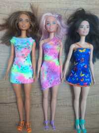 Trzy oryginalne lalki Barbie