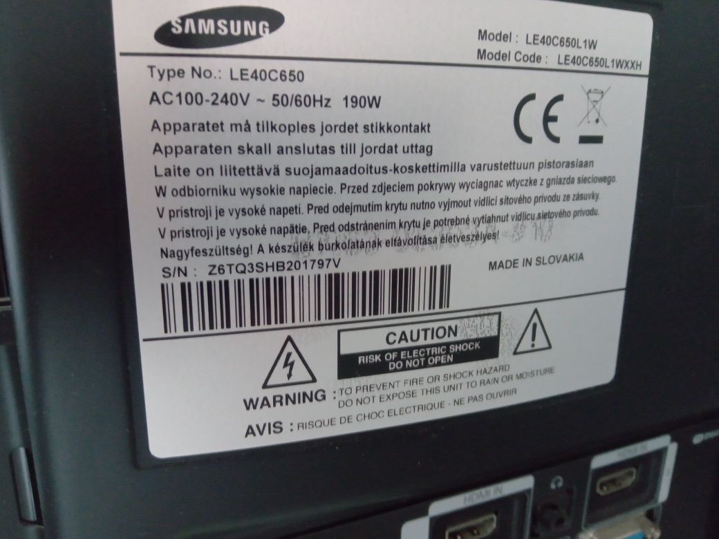 Telewizor Samsung LE40C650 40'