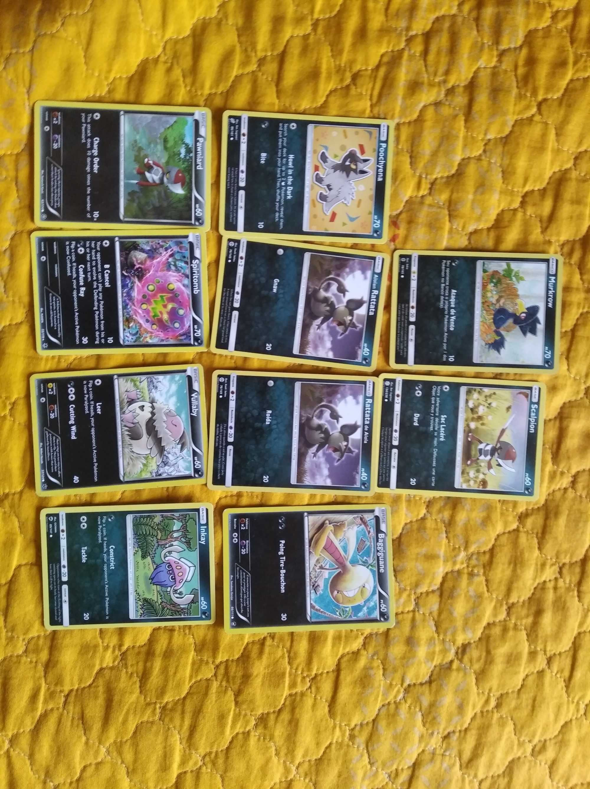 Cartas pokemon variadas