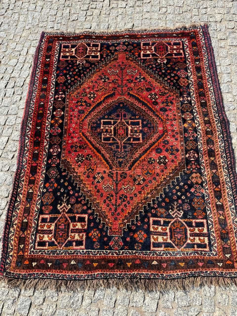 Kaszmirowy wełniany r.tkany dywan perski Shiraz 170x125 galeria 7 tys