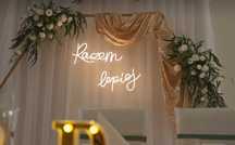Razem lepiej napis neon ledon Na skraju raju wesele ślub