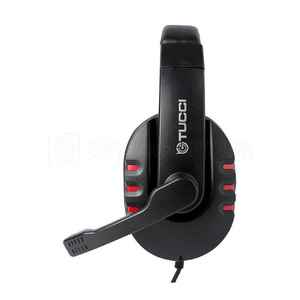 Наушники с микрофоном Tucci-X6 Black/Red mini-jack (Новые)