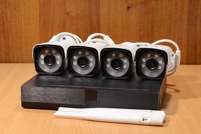 Система видеонаблюдения 4 камеры WiFi с регистратором вай-фай