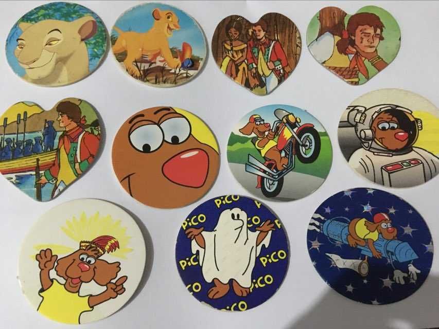 Tazos Rei Leão, Chocapic e Pocahontas Corazonazos