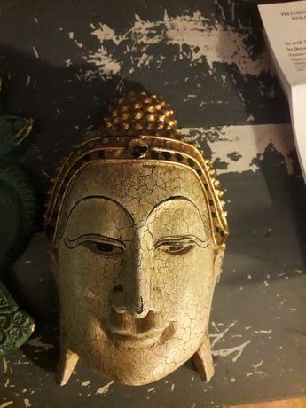 Maska buddyjska budda ozdoba rzeźba  twarz