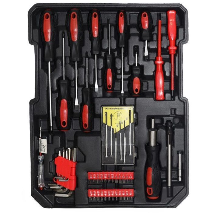 Nowe narzędzia 189 różnych elementów w walizce na kółkach Bauerkraft