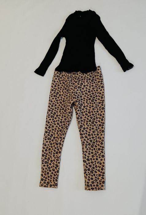 Костюм спортивний Лосіни теплі Чорний гольф 5-6 років