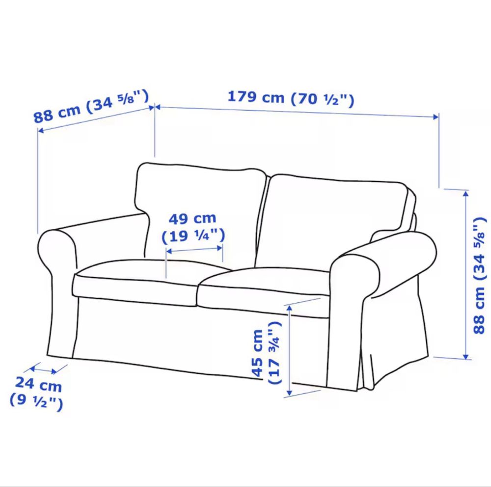 Sofa 2 os. Ektorp Ikea
