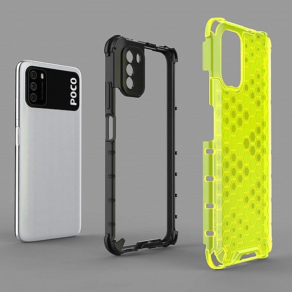 Honeycomb etui pancerny pokrowiec z żelową ramką Xiaomi Poco M3 przezr