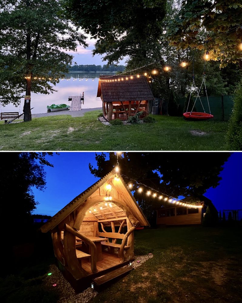 Wynajem Domku nad jeziorem Sauna Bania Jacuzzi Wakacje Nocleg Weekend
