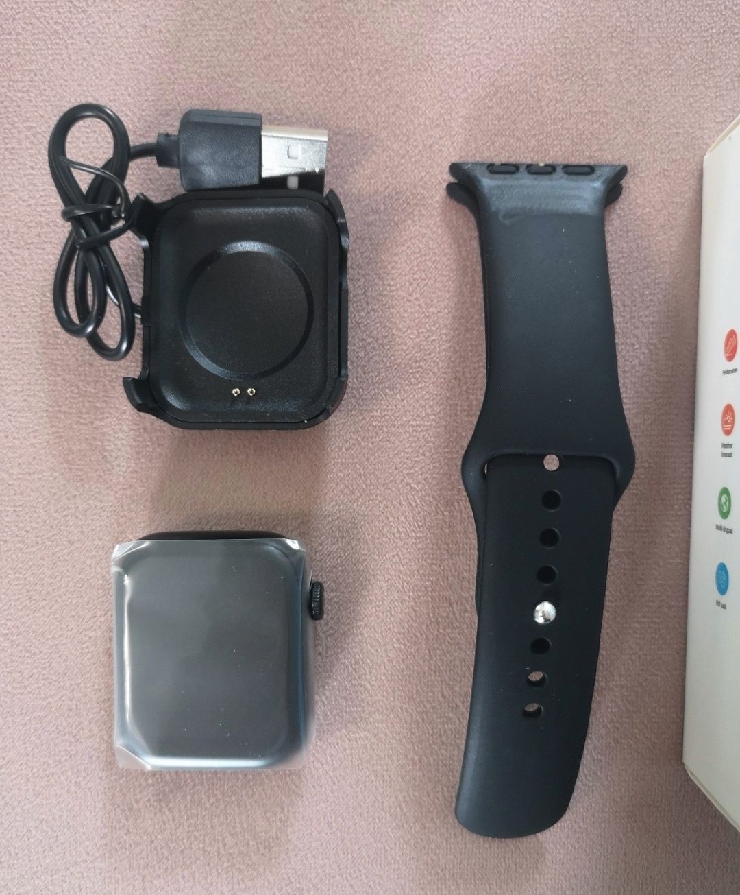 Nowy smartwatch męski damski zegarek czarny nie huawei samsung