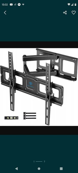 Czarny Uchwyt do Telewizora na Ścianę