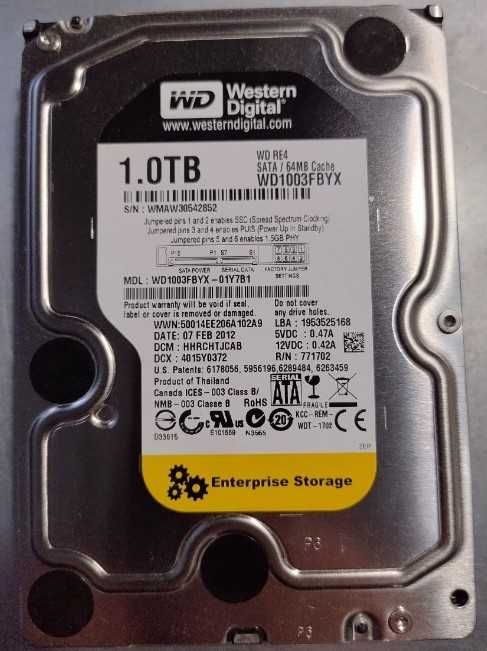 HDD Жорсткий диск 1ТБ Western Digital WD1003FBYX