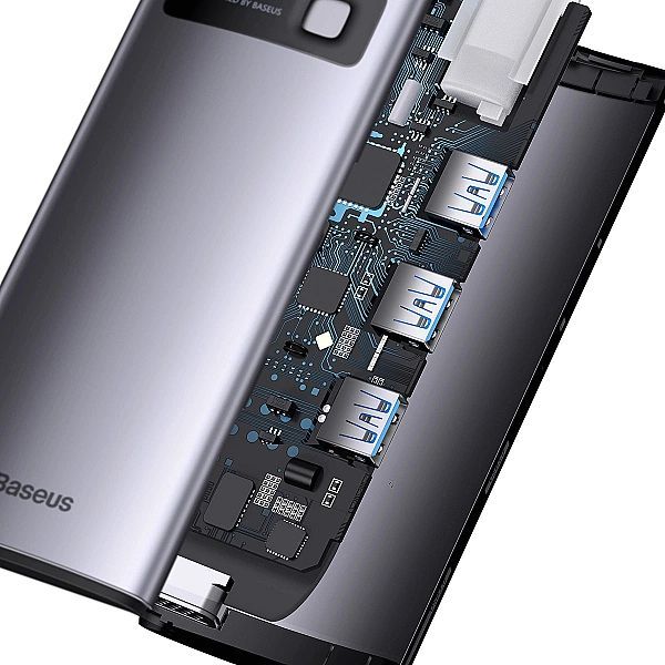 Baseus Metal Gleam Series stacja dokująca Hub 6 w 1 Usb Typ C - 1 x Hd