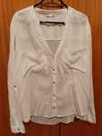 Camisa branca, transparente, da Lefties - tamanho M / 38