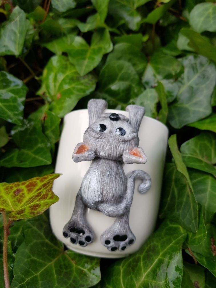 Kubek łyżeczka handmade fimo