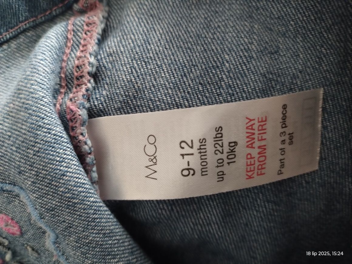 Sukienka jeansopodobna 9-12m