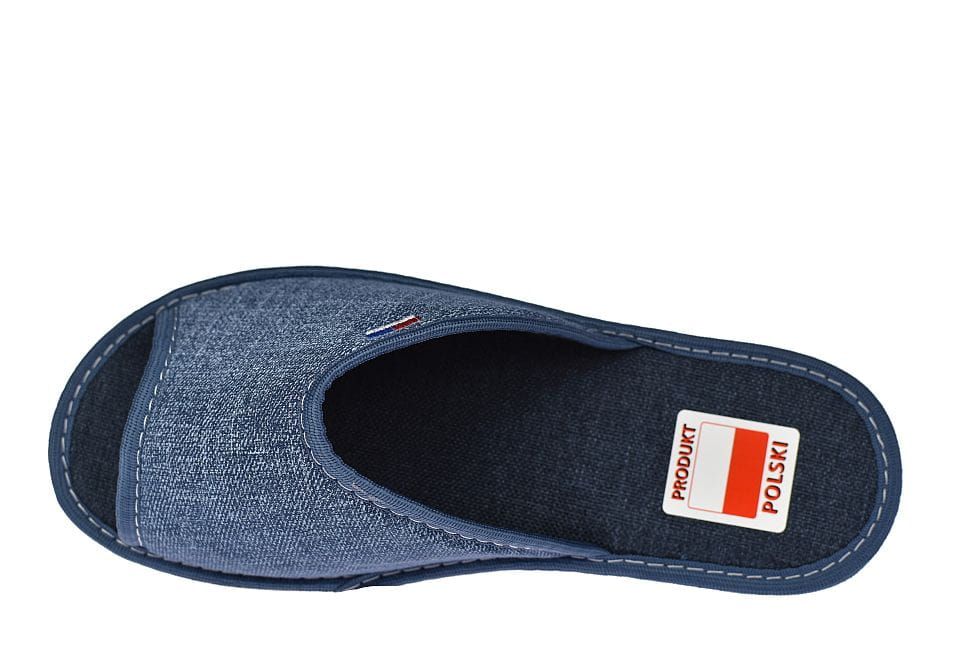 Kapcie domowe damskie  bez palców jeans 097 rozm. 41