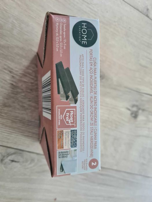 2x kliny do drzwi że stali nierdzewnej