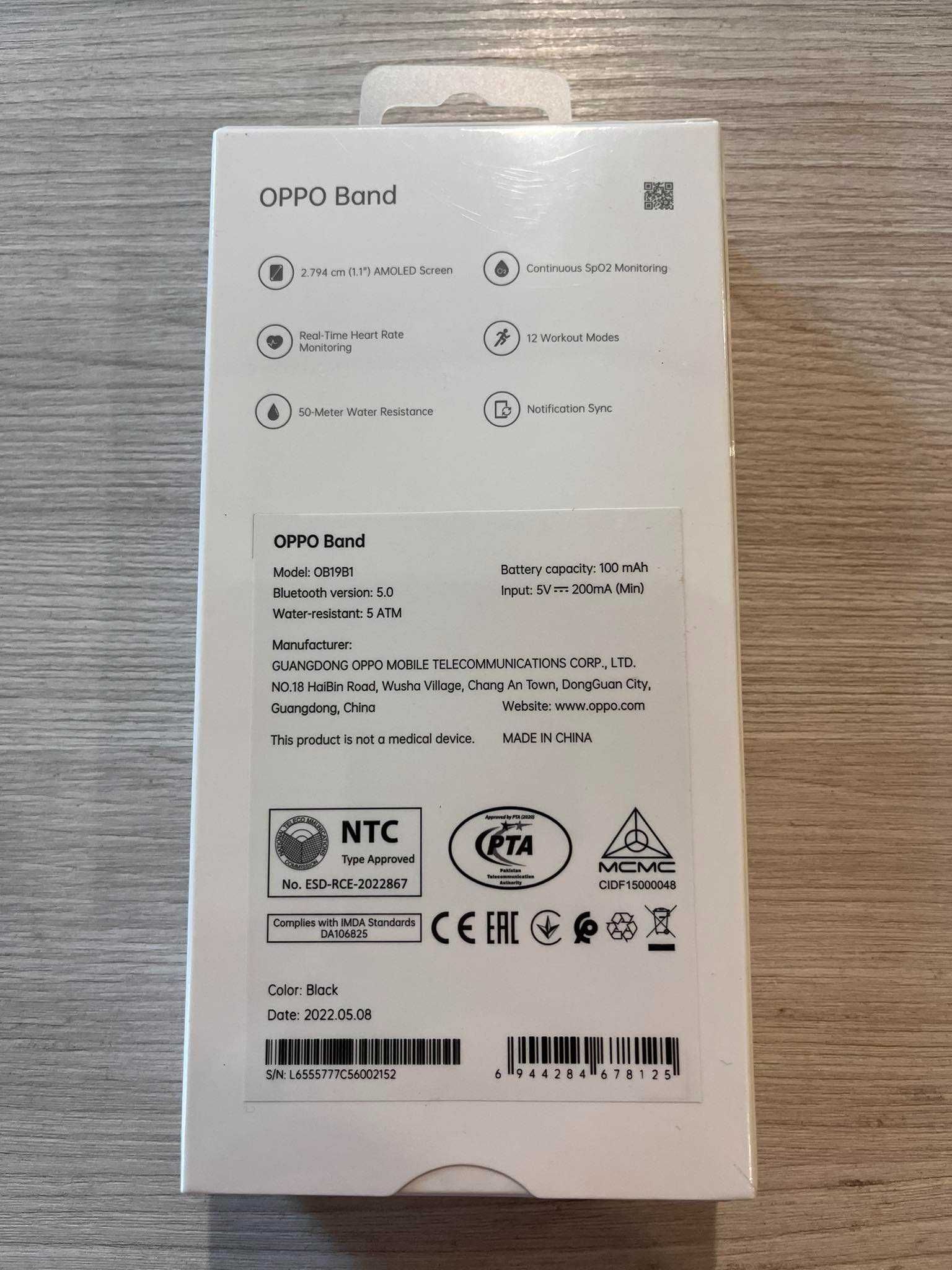 Smartband Oppo Band Sport Black czarny Komplet