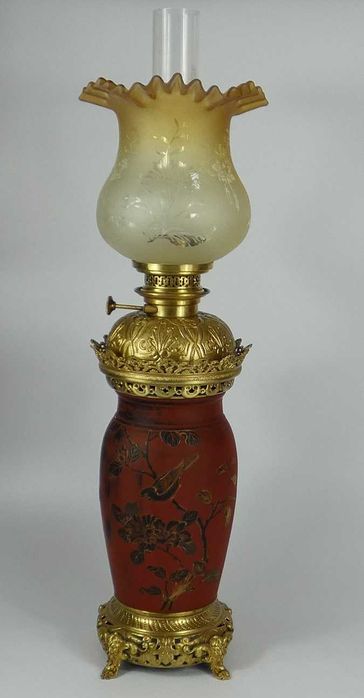 Wazonowa LAMPA NAFTOWA ptak brenner A.W. klosz