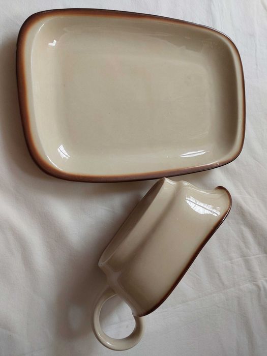 Komplet duży półpisek i sosierka PRUSZKÓW PRL