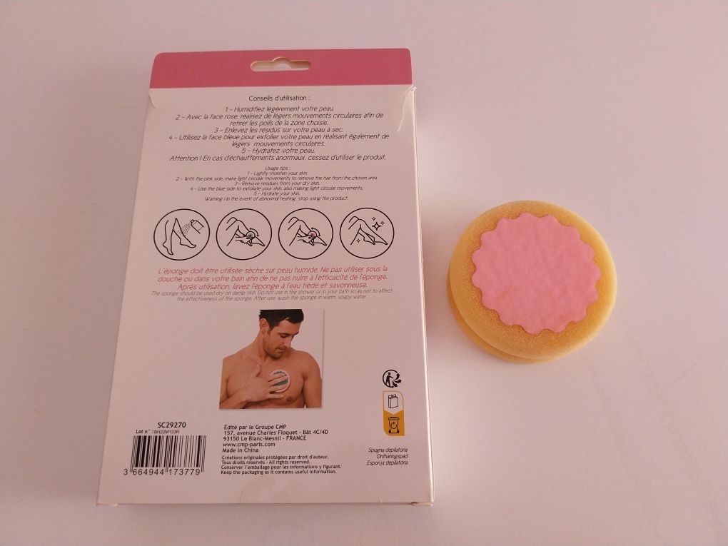 Esponja para depilação e esfoliação suave - NOVO