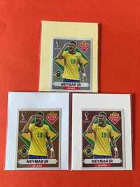 Extra Sticker Neymar JR Base Bronze e Prata Mundial Qatar 2022