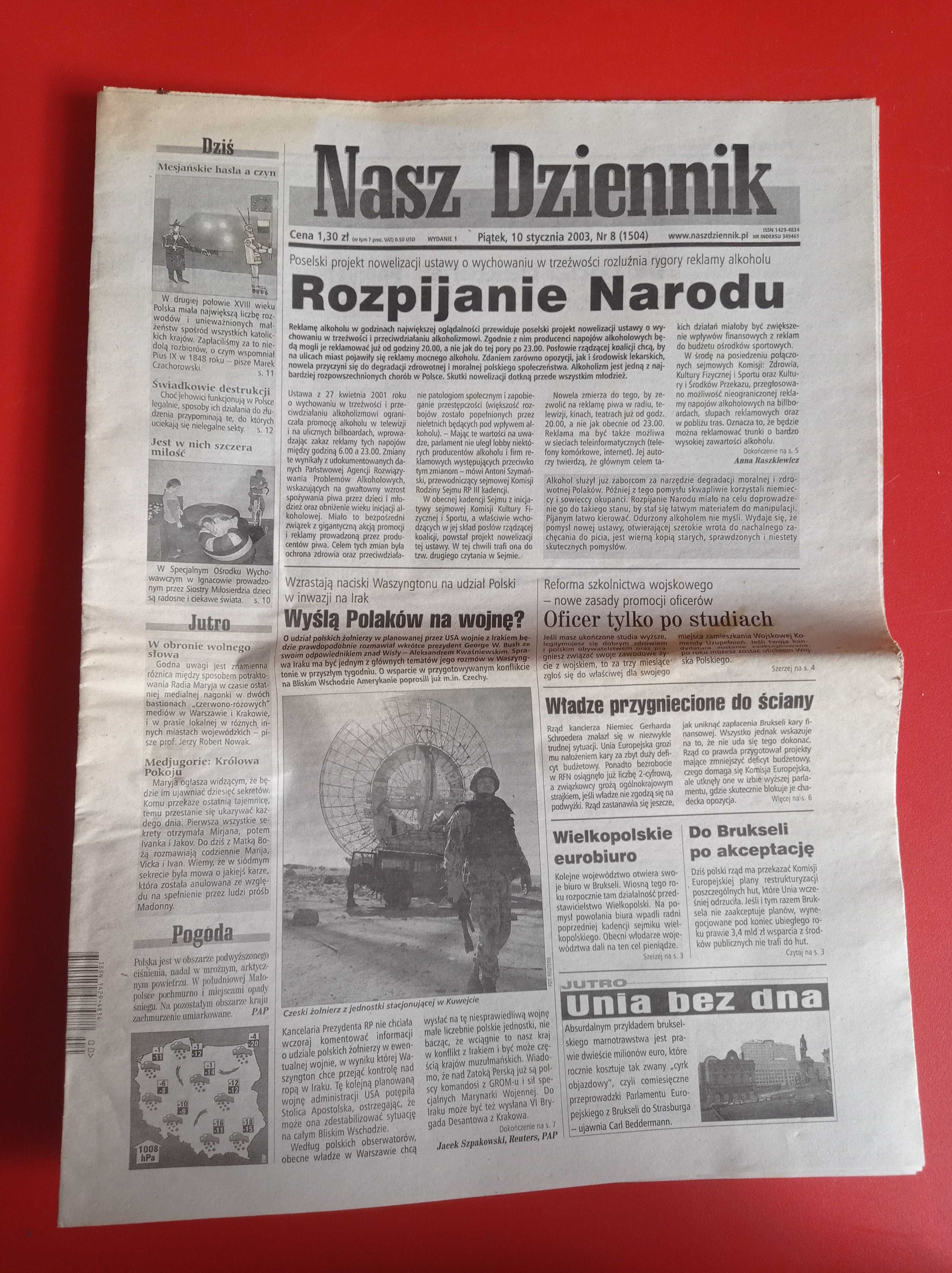 Nasz Dziennik, nr 8/2003, 10 stycznia 2003