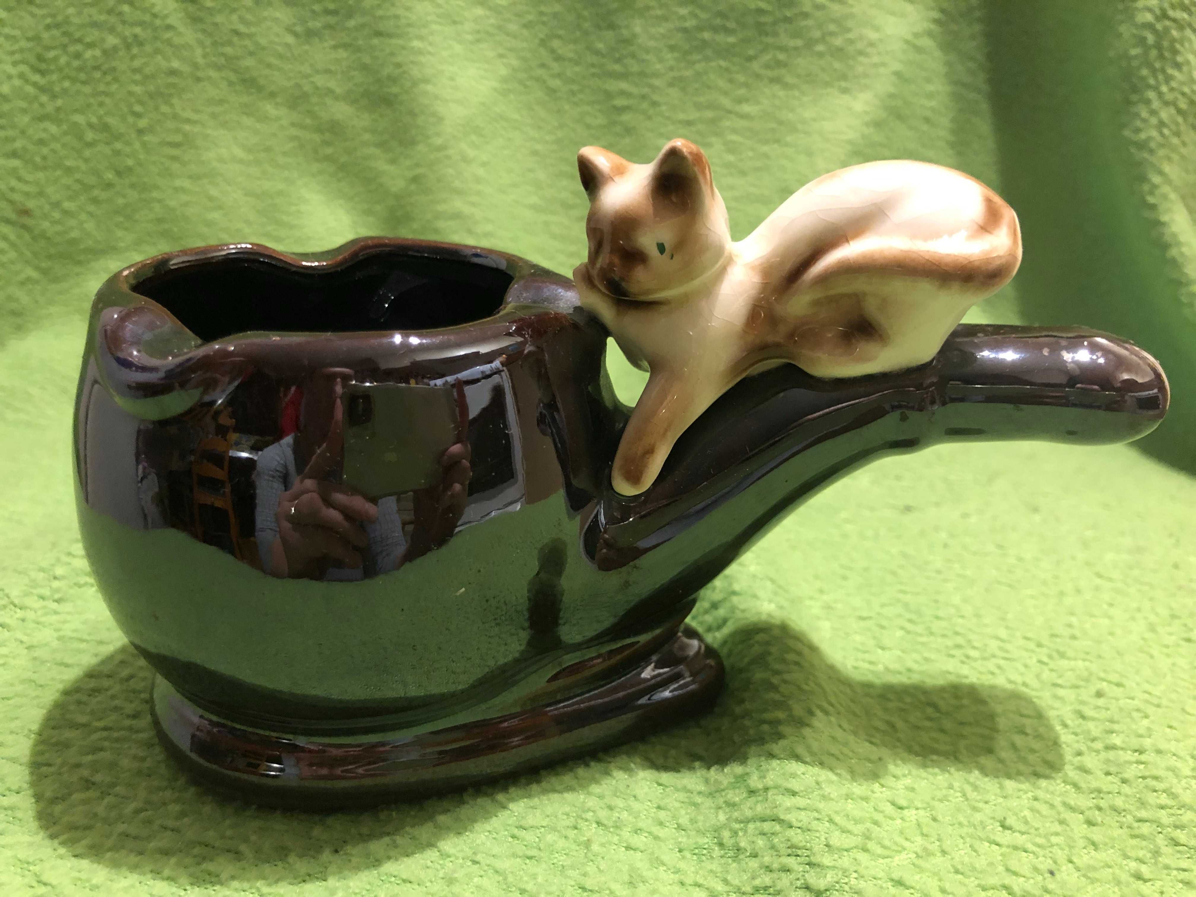 porcelanowa popielniczka z kotem (472)