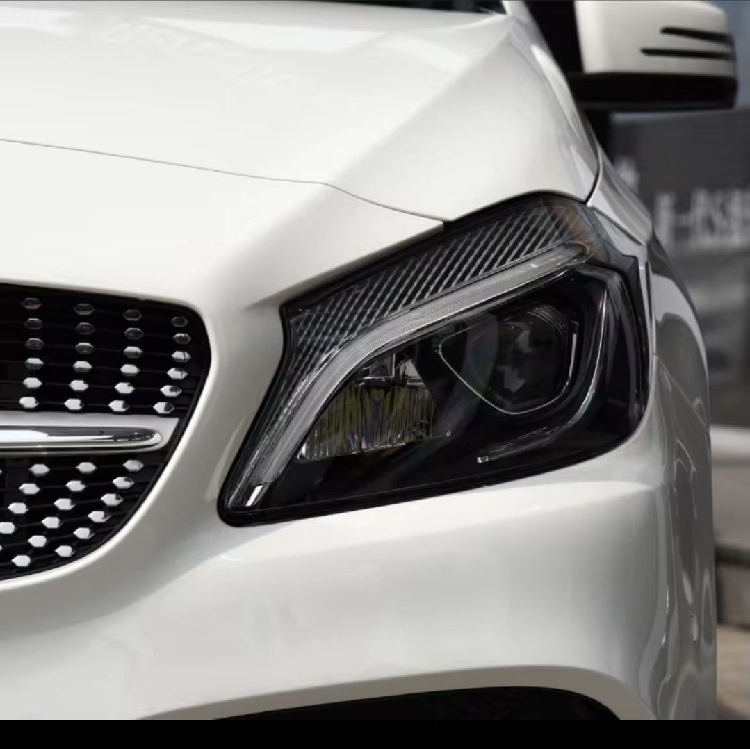 Vidro capa lente farol ótica mercedes classe A w176 facelift