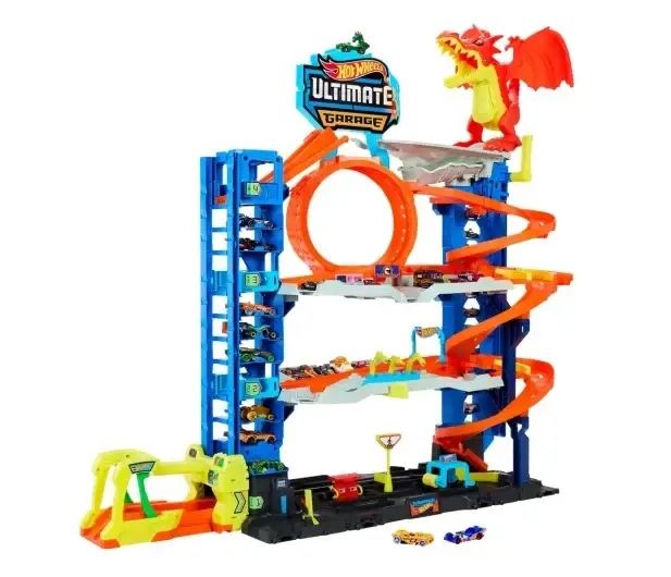 Мега-гараж Hot Wheels City Атака дракона