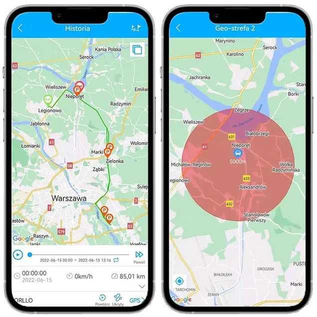 Kamera na SIM Przód Wnętrze Alarmy Lokalizator GPS ORLLO FORCE ONE 4G