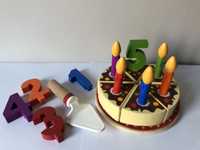 Playtive junior drewniany tort urodzinowy, Zestaw 18 elementów