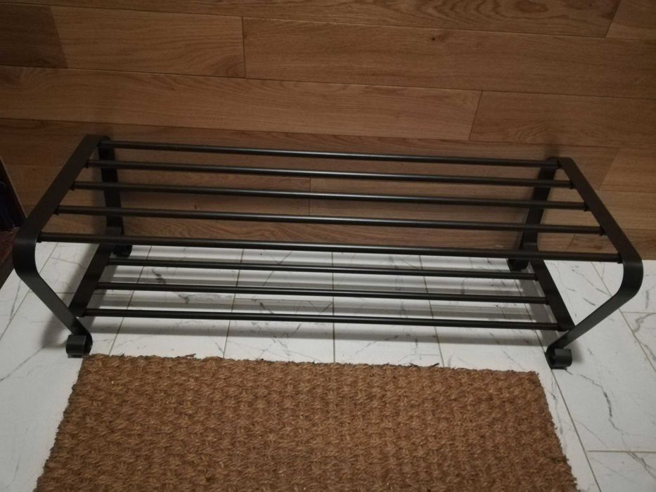 ławka półka na buty stalowa loftowa