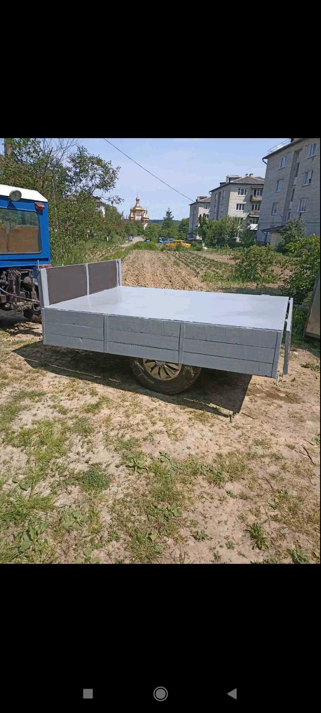 Причіп самоскид одноосний