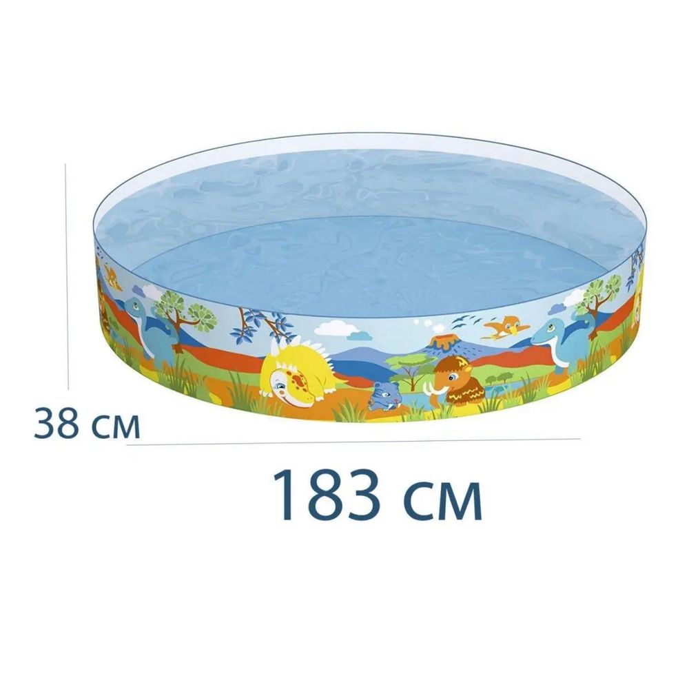 Детский надувной бассейн Bestway Dinosaurous  183х38 см