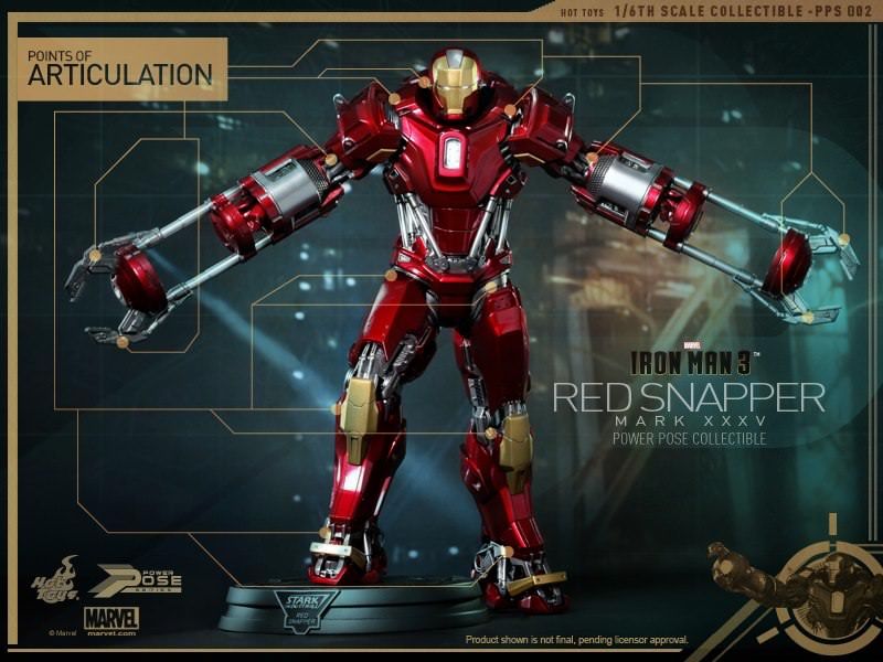 Фигурка 1/6 hot toys pps 2 IRON MAN 3 – RED SNAPPER MARK XXXV