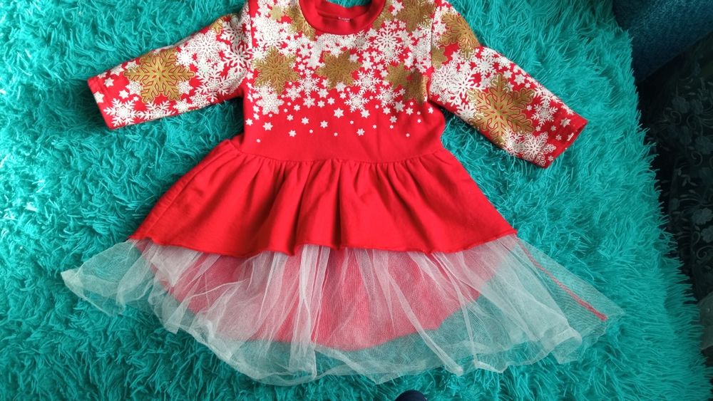 Платье новогоднее для девочки размер 56