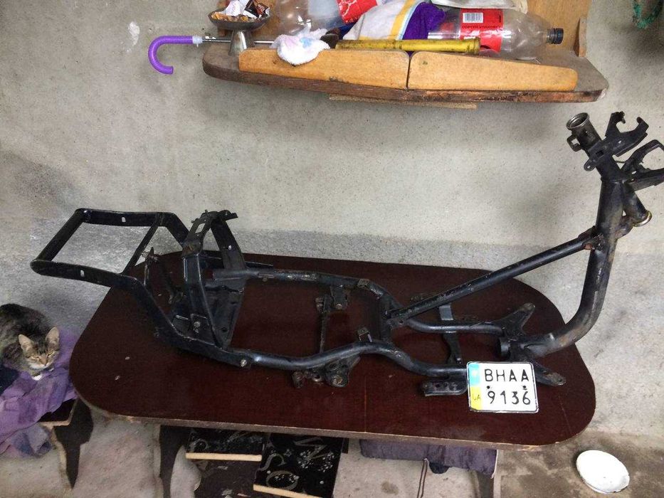 Рама для станта с распоркой и бугулем yamaha jog aprio