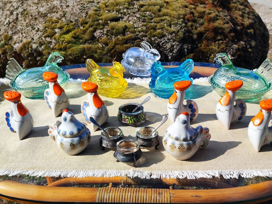 Solniczka KURA porcelanowa ZSRR,Połonne