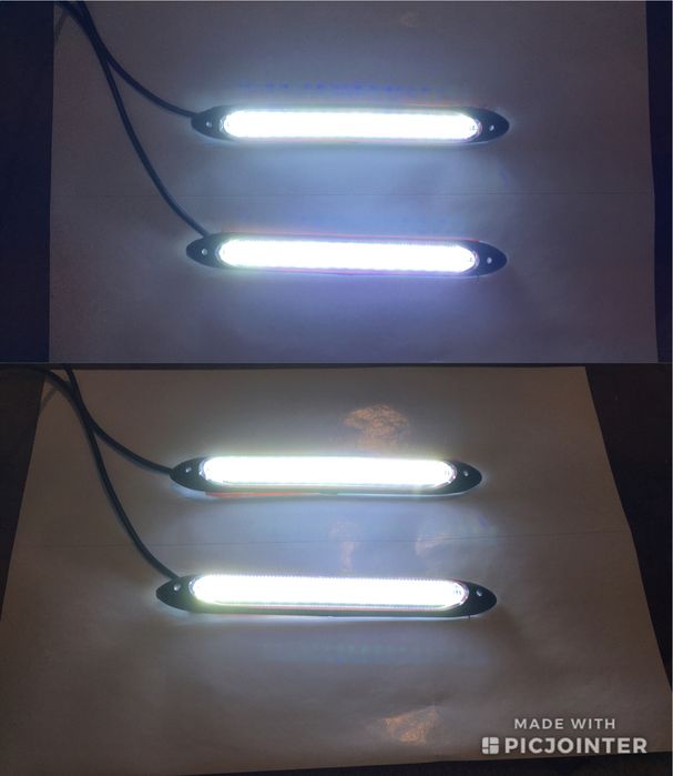 LED Дневные ходовые огни с поворотом 12v DRL ДХО Гибкие