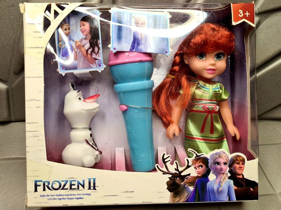 Super zestaw laleczka z grającym mikrofonem Frozen Kraina Lodu nowe