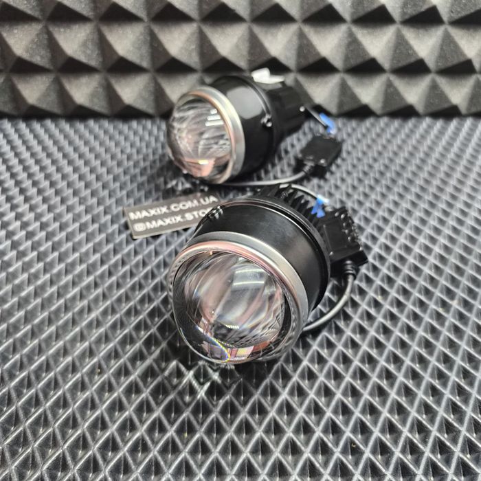 Протитуманні лінзи Bi-LED Cyclone LED FOG 3.0" 4300k би-лед линзы