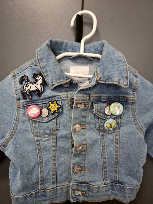 Wiosenna kurtka jeansowa ramoneska dla dziewczynki! Rozm 92. Sinsay