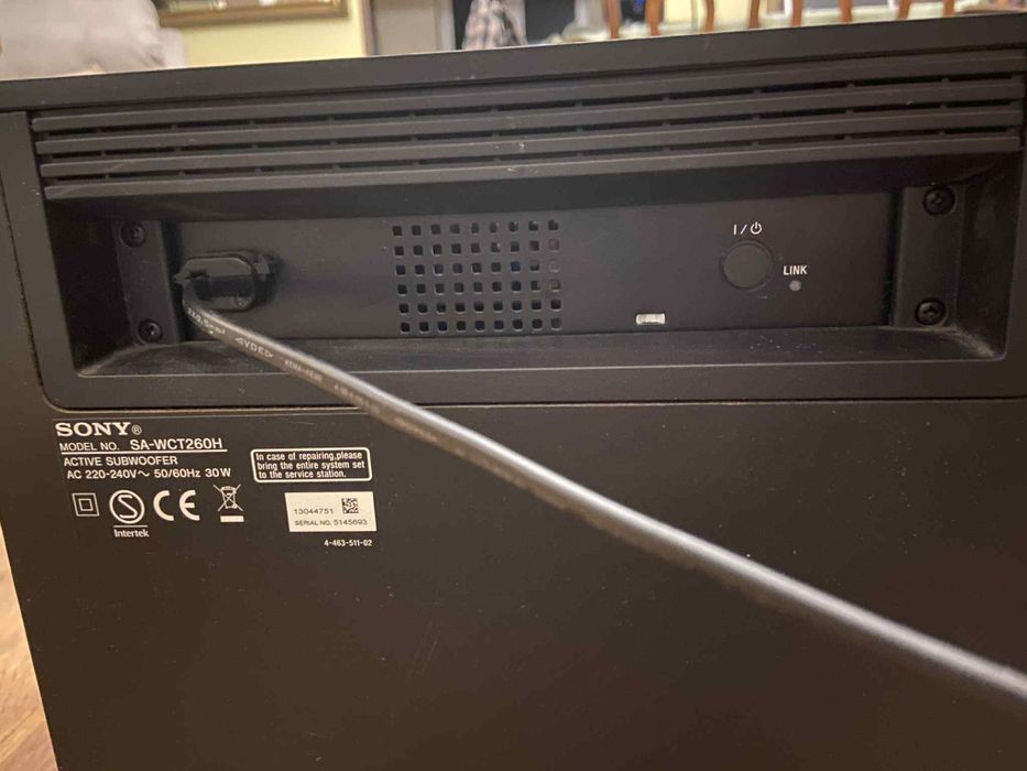 Subwoofer bluetooth Sony SA-WCT260H do soundbara ht-ct260