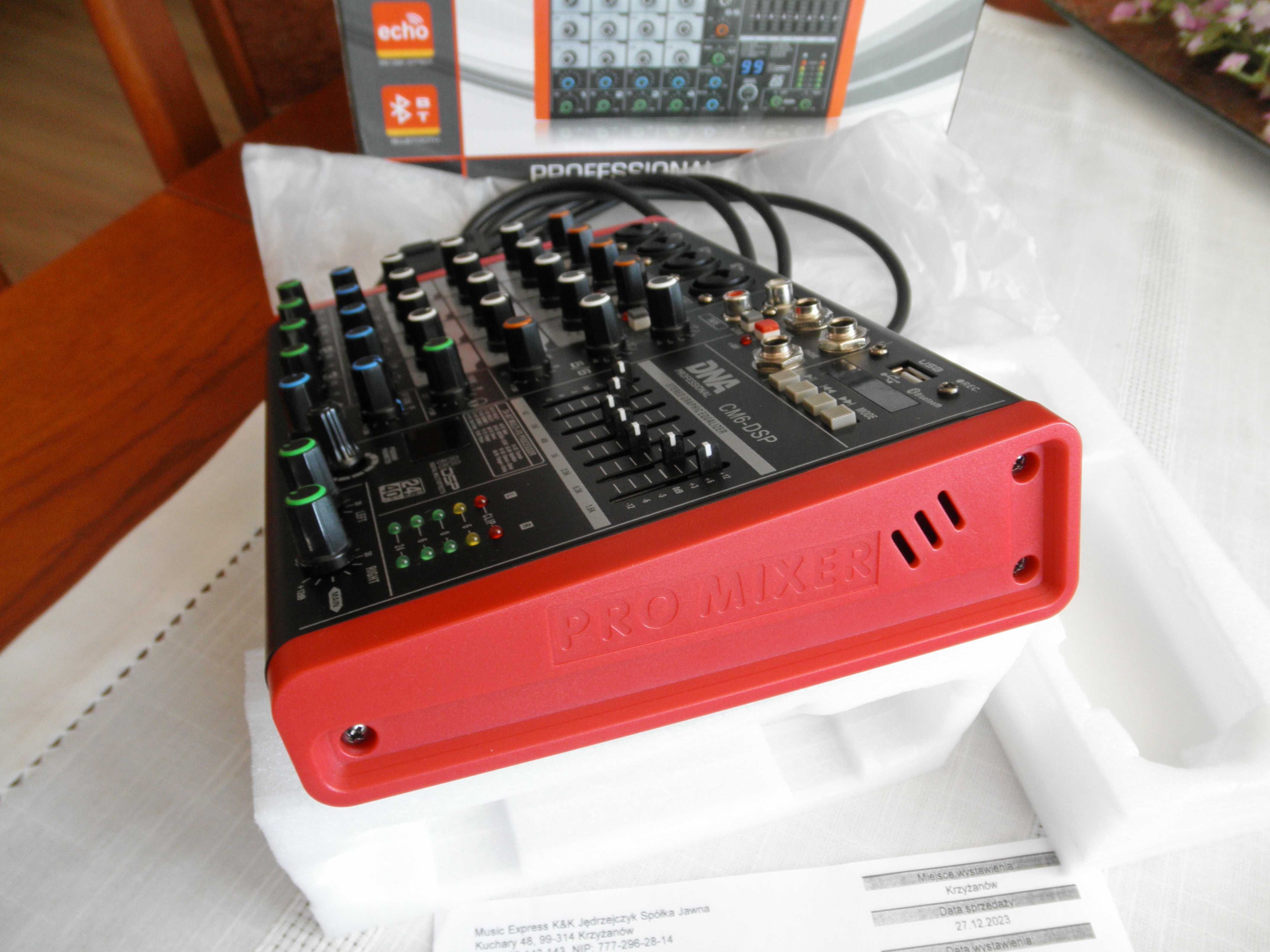 Mikser DNA CM-6 DSP na gwarancji . Mixer z pogłosem, equalizerem, USB.