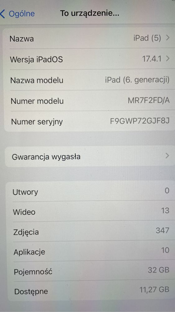 Tablet Apple iPad 6 (A1893) 9,7 cali 32GB